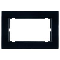 Рамка для двойной розетки Катрин (черный, Glance) / Stekker GFR00-7012-05