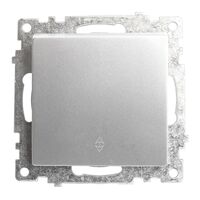 Переключатель одноклавишный Катрин (серебро) / Stekker GLS10-7105-03