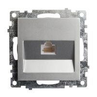 Розетка компьютерная RJ-45 Катрин (серебро) / Stekker GLS00-7107-03