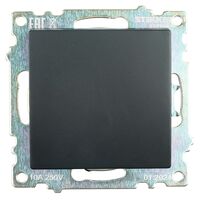 Переключатель одноклавишный Катрин (черный) / Stekker GLS10-7105-05