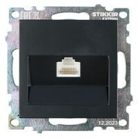 Розетка компьютерная RJ-45 Катрин (черный)  / Stekker GLS00-7107-05