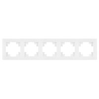 Рамка на 5 постов Катрин (белый, Glance) / Stekker GFR00-7005-01