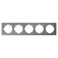 Рамка на 5 постов Катрин (серебро, Glance) / Stekker GFR00-7005-03