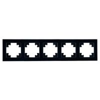 Рамка на 5 постов Катрин (черный, Glance) / Stekker GFR00-7005-05