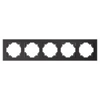Рамка на 5 постов Катрин (графит, Glance) / Stekker GFR00-7005-06