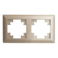 Рамка на 2 поста Катрин (шампань, Light) / Stekker PFR00-7002-02