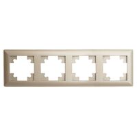Рамка на 4 поста Катрин (шампань, Light) / Stekker PFR00-7004-02