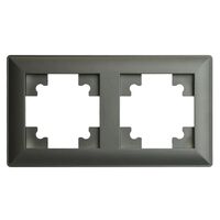 Рамка на 2 поста Катрин (графит, Light) / Stekker PFR00-7002-06