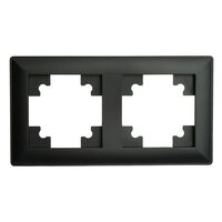 Рамка на 2 поста Катрин (черный, Light) / Stekker PFR00-7002-05