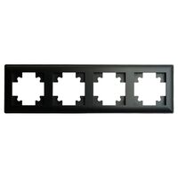 Рамка на 4 поста Катрин (черный, Light) / Stekker PFR00-7004-05