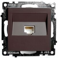 Розетка компьютерная RJ-45 Катрин (шоколад) / Stekker GLS00-7107-04