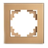 Рамка на 1 пост Катрин (золото, Glance) / Stekker GFR00-7001-08
