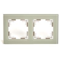Рамка на 2 поста Катрин (дымчатый, Glance) / Stekker GFR00-7002-07