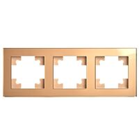 Рамка на 3 поста Катрин (золото, Glance) / Stekker GFR00-7003-08