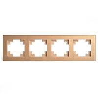 Рамка на 4 поста Катрин (золото, Glance) / Stekker GFR00-7004-08