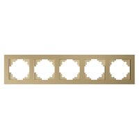 Рамка на 5 постов Катрин (золото, Glance) / Stekker GFR00-7005-08