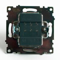 Переключатель двухклавишный Катрин (шампань) / Stekker GLS10-7107-02