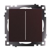 Переключатель двухклавишный Катрин (шоколад) / Stekker GLS10-7107-04