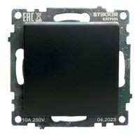 Переключатель перекрестный одноклавишный Катрин (черный) / Stekker GLS10-7110-05