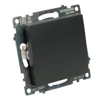 Переключатель перекрестный одноклавишный Катрин (черный) / Stekker GLS10-7110-05