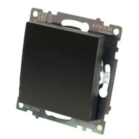 Переключатель перекрестный одноклавишный Катрин (черный) / Stekker GLS10-7110-05