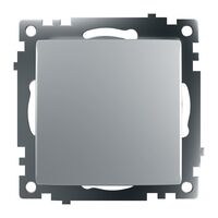 Переключатель перекрестный одноклавишный Катрин (серебро) / Stekker GLS10-7110-03