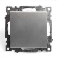 Переключатель перекрестный одноклавишный Катрин (серебро) / Stekker GLS10-7110-03