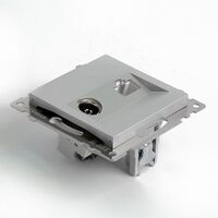 Розетка TV + RJ-45 Катрин (серебро) / Stekker GLS00-7106-03