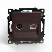 Розетка TV + RJ-45 Катрин (шоколад) / Stekker GLS00-7106-04