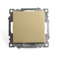 Переключатель перекрестный одноклавишный Катрин (золото) / Stekker GLS10-7110-08