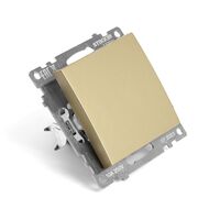 Переключатель перекрестный одноклавишный Катрин (золото) / Stekker GLS10-7110-08