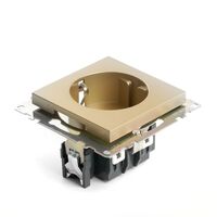 Розетка с заземлением и защитными шторками Катрин (золото) / Stekker GLS16-7110-08