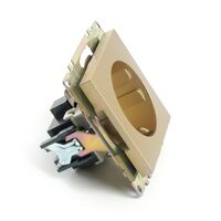 Розетка с заземлением и защитными шторками Катрин (золото) / Stekker GLS16-7110-08