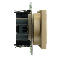 Розетка двойная без заземления с защитными шторками Катрин (золото) / Stekker GLS10-7113-08