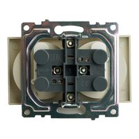 Розетка двойная без заземления с защитными шторками Катрин (золото) / Stekker GLS10-7113-08