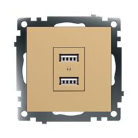 Розетка USB тип A Катрин (золото) / Stekker GLS10-7115-08