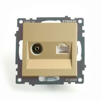 Розетка TV + RJ-45 Катрин (золото) / Stekker GLS00-7106-08