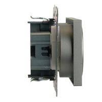 Розетка двойная без заземления с защитными шторками Катрин (графит) / Stekker GLS10-7113-06