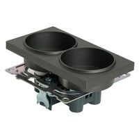 Розетка двойная без заземления с защитными шторками Катрин (графит) / Stekker GLS10-7113-06