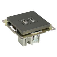 Розетка USB тип A Катрин (графит) / Stekker GLS10-7115-06