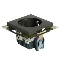 Розетка с заземлением и защитными шторками Катрин (графит) / Stekker GLS16-7110-06