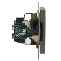 Розетка с заземлением и защитными шторками Катрин (графит) / Stekker GLS16-7110-06