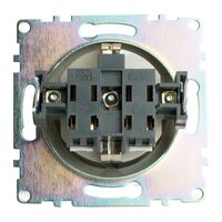 Розетка с заземлением и защитными шторками Катрин (графит) / Stekker GLS16-7110-06