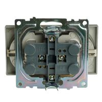 Розетка двойная с заземлением и защитными шторками Катрин (графит) / Stekker GLS16-7114-06