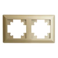 Рамка на 2 поста Катрин (золото, Light) / Stekker PFR00-7002-08