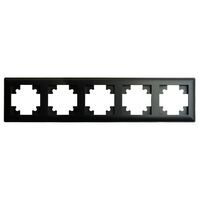 Рамка на 5 постов Катрин (черный, Light) / Stekker PFR00-7005-05