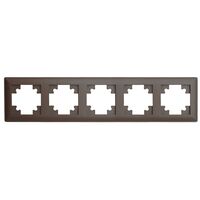 Рамка на 5 постов Катрин (шоколад, Light) / Stekker PFR00-7005-04