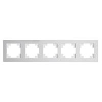 Рамка на 5 постов Катрин (белый матовый, Matte) / Stekker GFR00-7005-01M