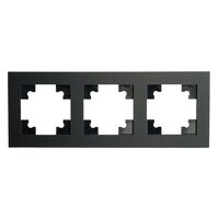 Рамка на 3 поста Катрин (черный матовый, Matte) / Stekker GFR00-7003-05М