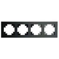 Рамка на 4 поста Катрин (черный матовый, Matte) / Stekker GFR00-7004-05М